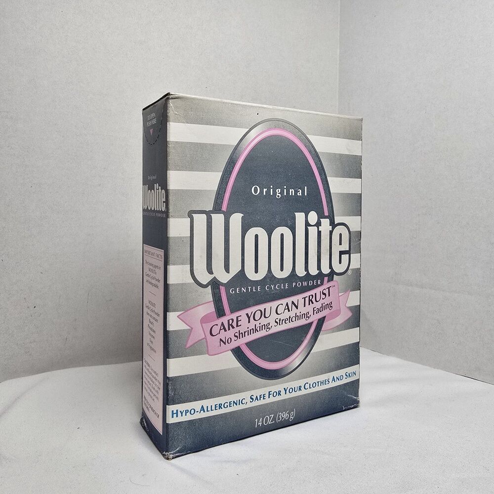 Vintage 1996 Woolite Gentle Cycle Powder Detergent Box Sealed NOS VTG Prop